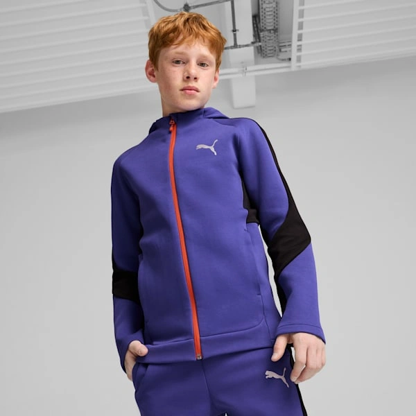 PUMA EVOSTRIPE: Cappuccio Full-Zip Bambini - Stile Urbano & Comfort Assoluto. Un must-have!