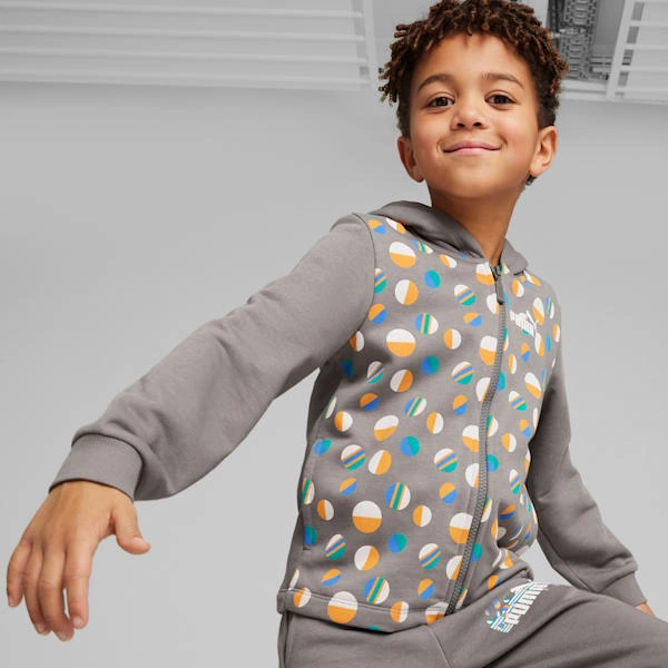 PUMA ESS+ SUMMER CAMP: Felpa con zip per bambini piccoli! Sole, divertimento e stile italiano!